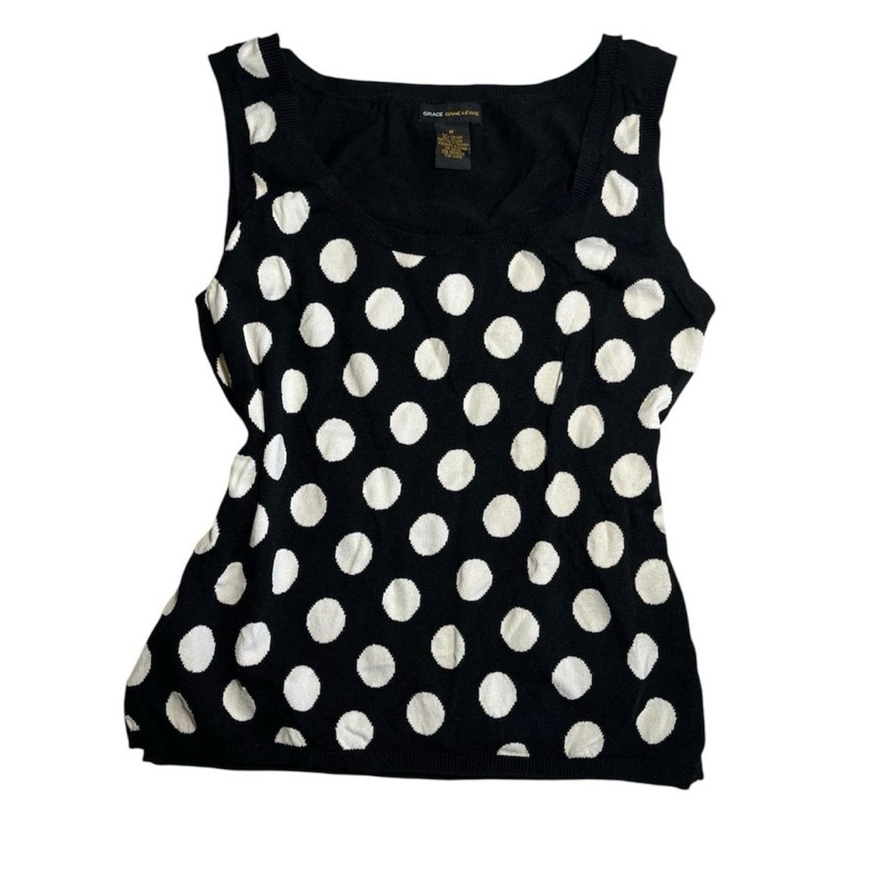 black & white polka dot tank top